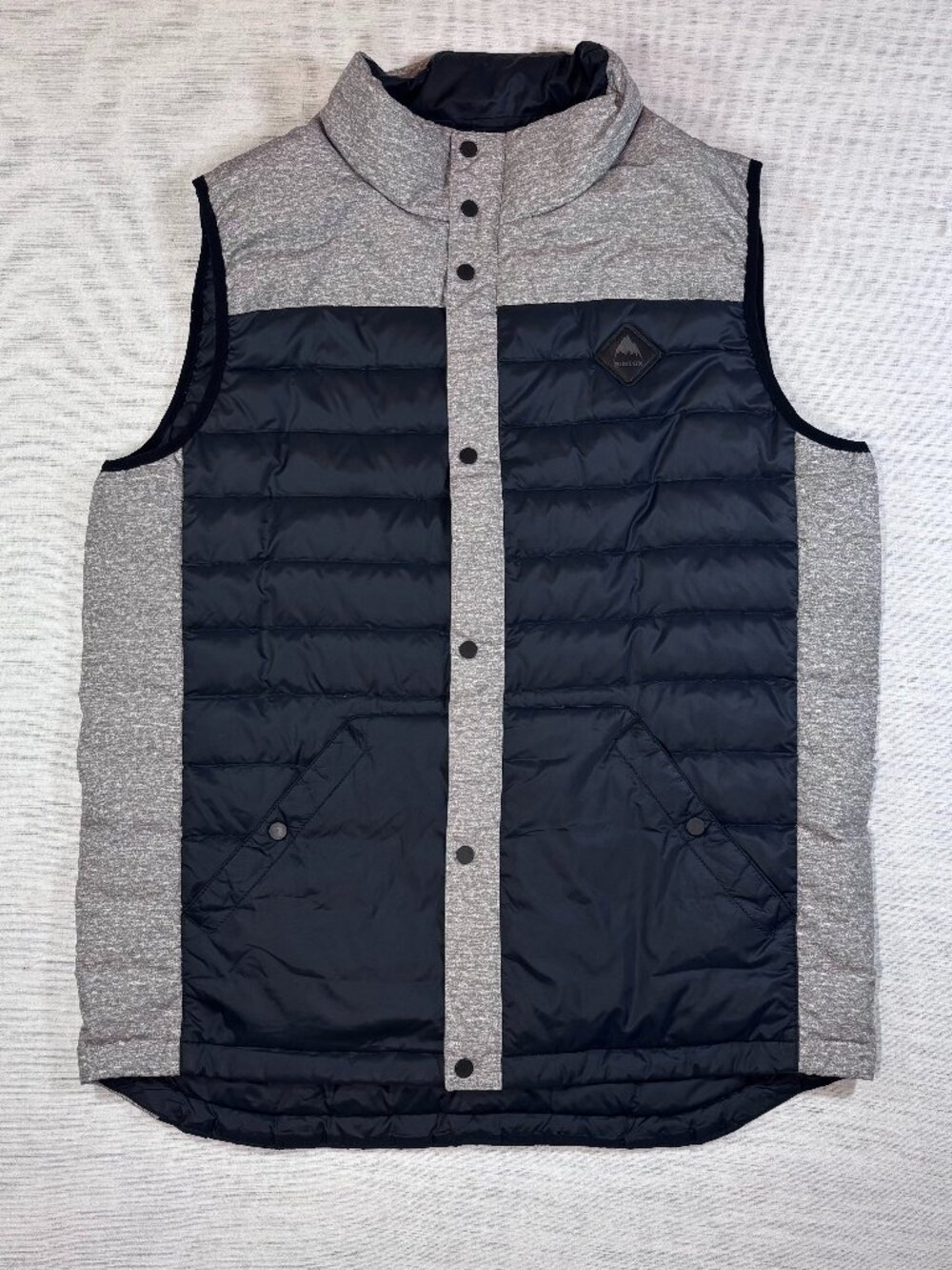 Burton Down Vest | Black & Heather Grey | Puffer Layer